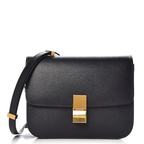 celine box black liege|Celine pursebop box bag.